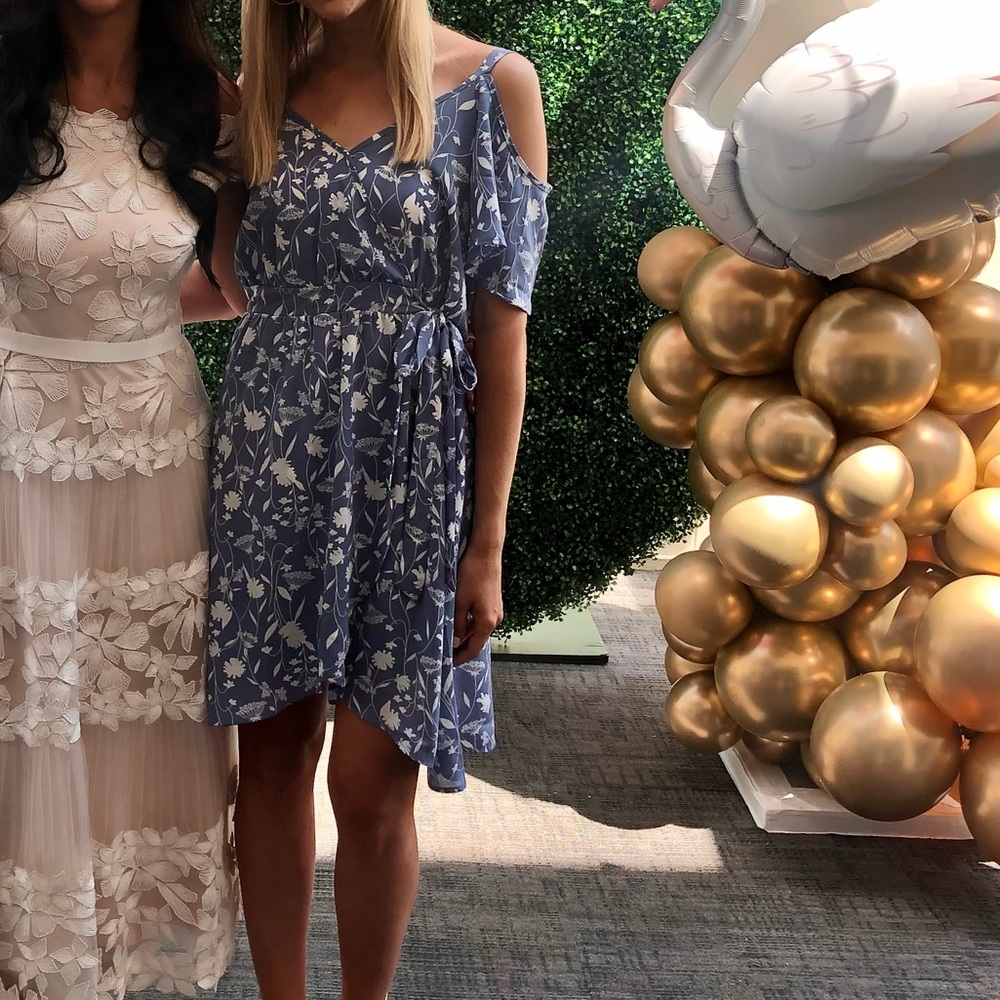Sienna sky blue off the shoulder dress